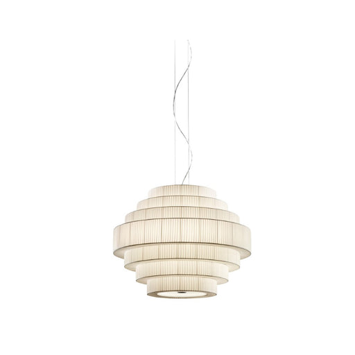 Bover Mos 02 5-lt 35" Pendant-Cream Translucent Ribbon