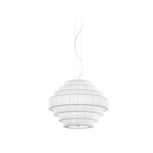 Bover Mos 02 5-lt 35" Pendant-White Translucent Ribbon