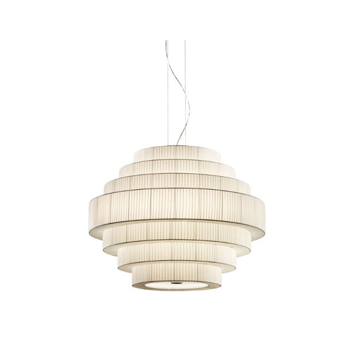 Bover Mos 03 6-lt 47" Pendant-Cream Translucent Ribbon