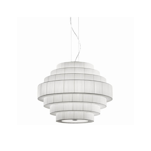 Bover Mos 03 6-lt 47" Pendant-White Translucent Ribbon