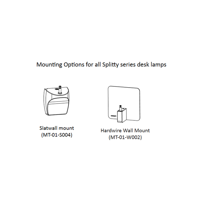 Koncept SPY-RCH Splitty Reach LED Desk Lamp, Wall Mount