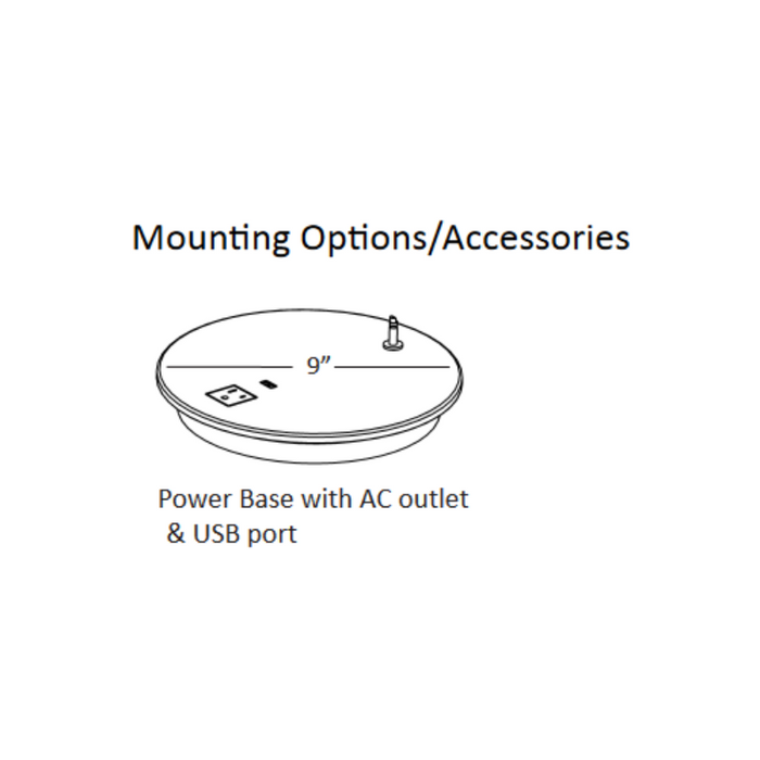 Koncept ZBD1000 Z-Bar Solo Gen 4 LED Desk Lamp, Power Base