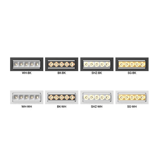 Elite MR-F-ADJ-5 Micro Series 5-Module Recessed Adjustable Accent, 40° Beam