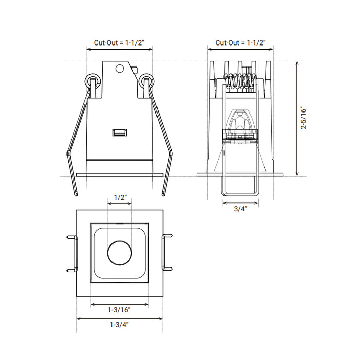 Elite MR-F-D-1 Micro Series Single-Module Recessed Downlight