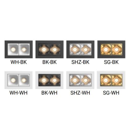 Elite MR-F-D-2 Micro Series 2-Module Recessed Downlight, 24° Beam