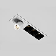 Elite MR-F-D-3-PADJ-1 Micro Series 3-Module Recessed Downlight with 1 Pull Down Adjustable Head, Flood Beam