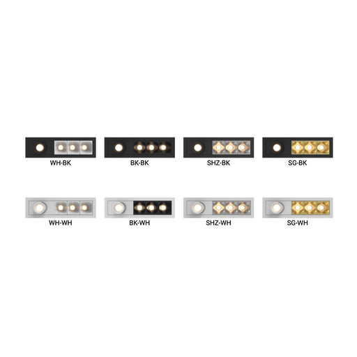 Elite MR-F-D-3-PADJ-1 Micro Series 3-Module Recessed Downlight with 1 Pull Down Adjustable Head, Spot Beam