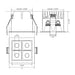Elite MR-F-D-4 Micro Series 4-Module Recessed Downlight, 40° Beam