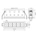 Elite MR-F-D-5 Micro Series 5-Module Recessed Downlight, 40° Beam
