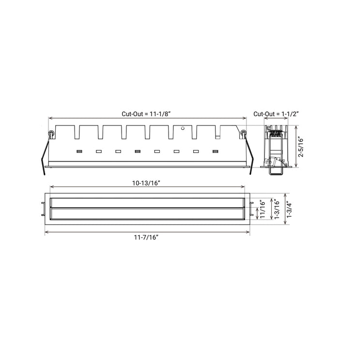 Elite MR-F-WW-1000 Micro Series Recessed Wall Wash, 1000 Lumens