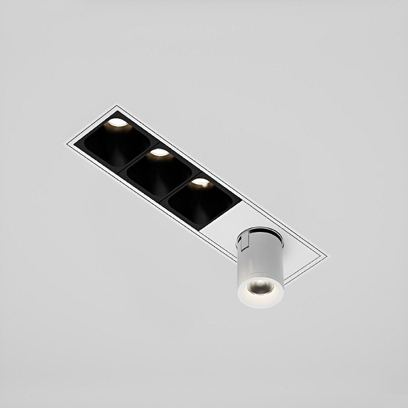 Elite MR-RTL-D-3-PADJ-1 Micro Series 3-Module Trimless Recessed Downlight with 1 Pull-Down Adjustable Head
