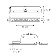 Dals MSL10G-CC 12" Pinpoint Multi-Spot Directional Recessed Downlight, 5CCT Selectable