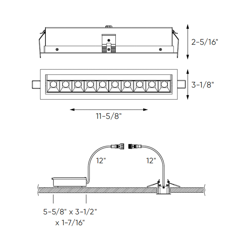 Dals MSL10G-CC 12" Pinpoint Multi-Spot Directional Recessed Downlight, 5CCT Selectable