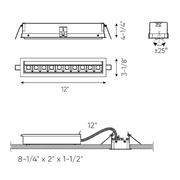 Dals MSL10G-3K 12" Pinpoint Multi-Spot Directional Recessed Downlight