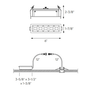 Dals MSL5-CC 6" Pinpoint Multi-Spot Recessed Downlight, 5CCT Selectable