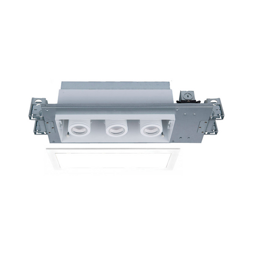 WAC MT-4315T Silo Multiples 3 Light Non-IC Rated Housing with Light Engine and Trim - White/White