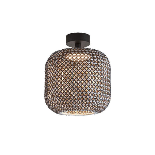 Bover Nans PF/31 1-lt 12" LED Outdoor Semi Flush, TRIAC-Brown