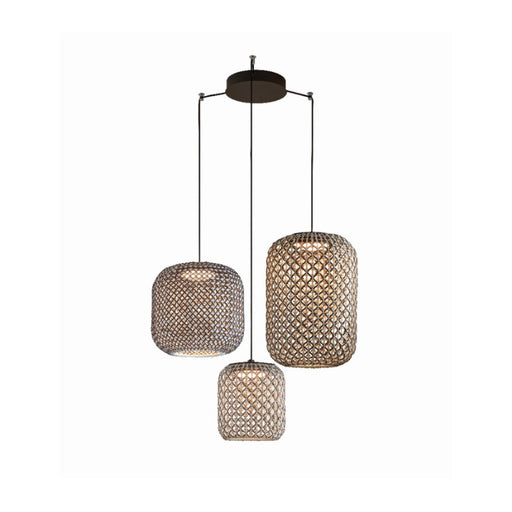 Bover Nans S/3L 3-lt 150" LED Pendant-Brown