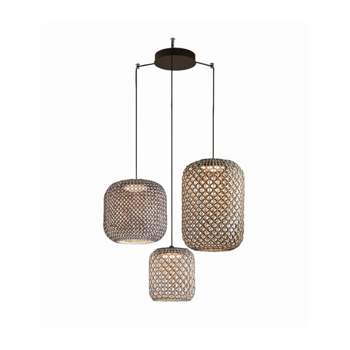 Bover Nans S/3L 3-lt 150" LED Pendant-Brown