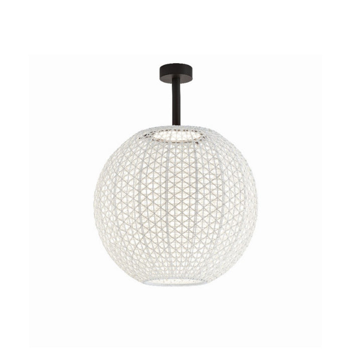Bover Nans Sphere PF/60 1-lt 24" LED Outdoor Semi Flush, TRIAC-Beige