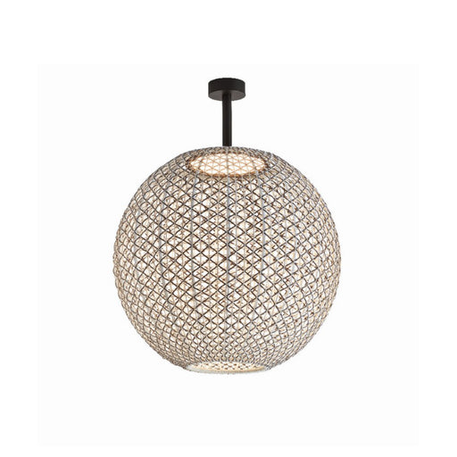 Bover Nans Sphere PF/60 1-lt 24" LED Outdoor Semi Flush, 0-10V-Brown