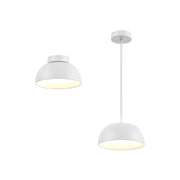 Dals NAPF12 Napa 1-lt 12" LED Flush Mount/Pendant, 5CCT Selectable, Triac/0-10V Dim - White