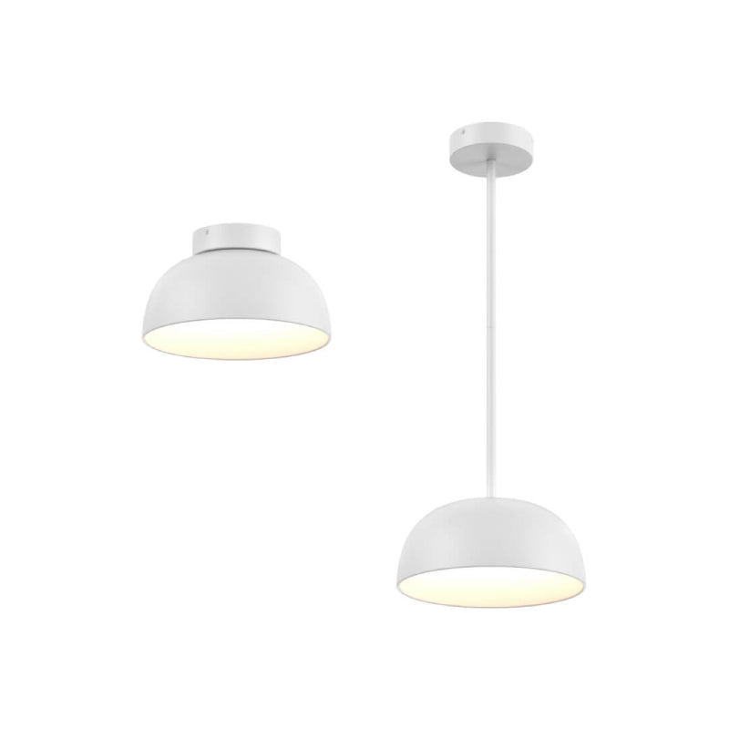 Dals NAPF12 Napa 1-lt 12" LED Flush Mount/Pendant, 5CCT Selectable, Triac/0-10V Dim - White