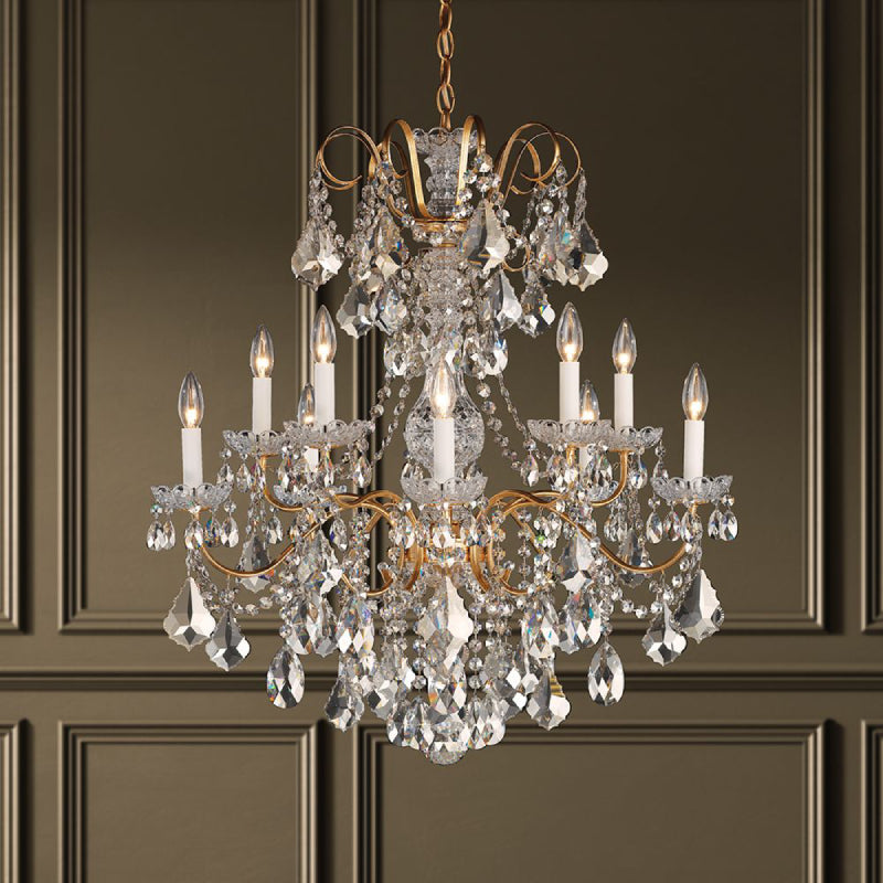 Schonbek 3657 New Orleans 10-lt 28" Chandelier