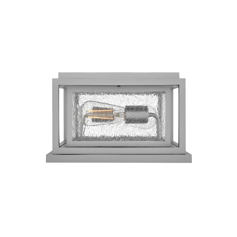 Hinkley 1008 Republic 2-lt 12" LED Outdoor Pier Mount Lantern - Satin Nickel