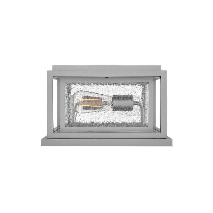 Hinkley 1008 Republic 2-lt 12" LED Outdoor Pier Mount Lantern - Satin Nickel