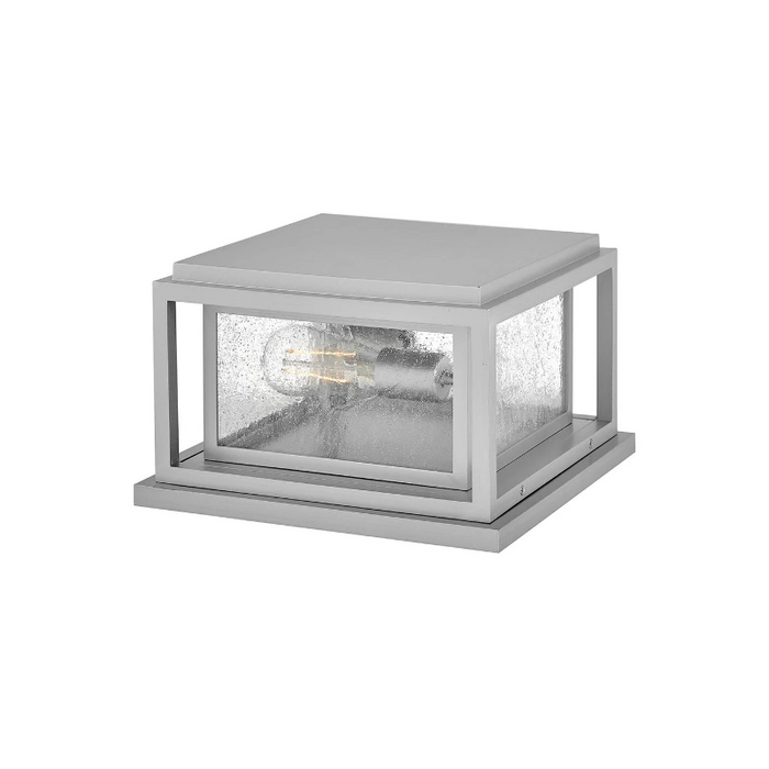 Hinkley 1008 Republic 2-lt 12" LED Outdoor Pier Mount Lantern - Satin Nickel