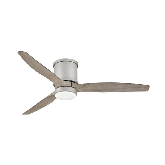 Hinkley 900852F Hover Flush 52" Outdoor Ceiling Fan with LED Light Kit - Brushed Nickel