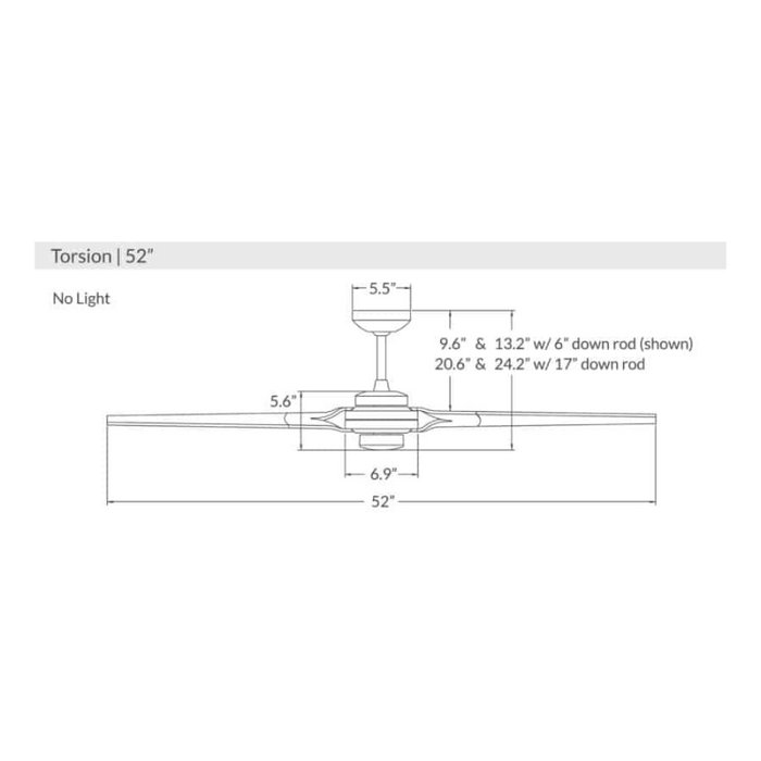 Modern Fan Torsion 52" Ceiling Fan