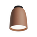 Bover Nut PF/10 1-lt 4" LED Outdoor Flushmount, TRIAC - Textured Graphite Brown