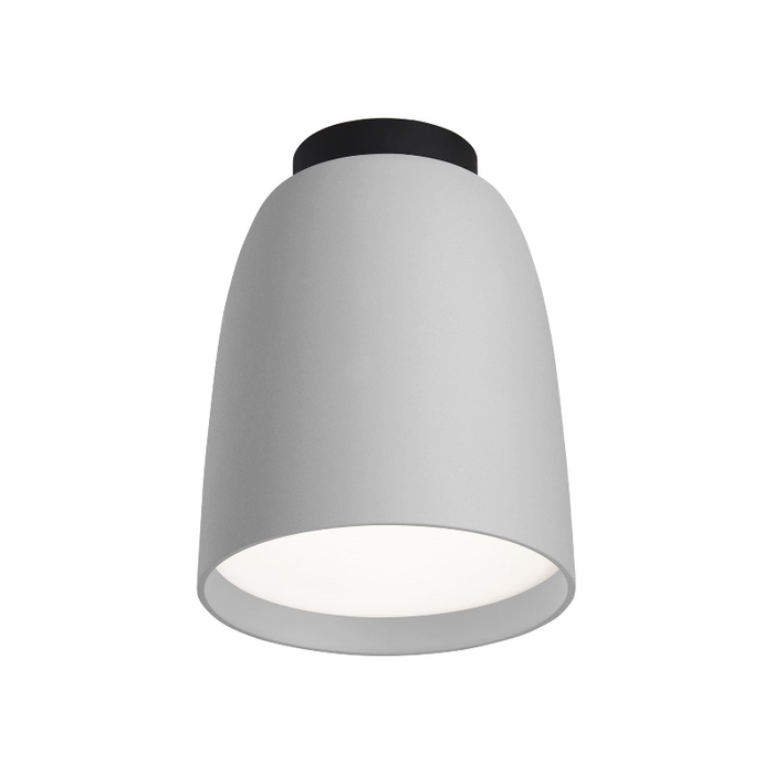 Bover Nut PF/10 1-lt 4" LED Outdoor Flushmount, TRIAC - Textured Light Grey
