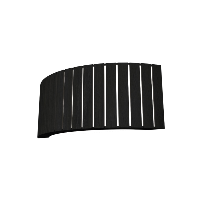 Accord 4039 Slatted 2-lt 16" LED Wall Light, E26 Base - Organic Black