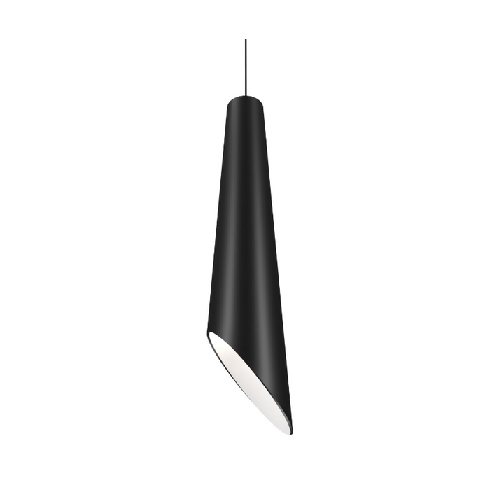Accord 1277 Conical 1-lt 6" LED Pendant - Organic Black