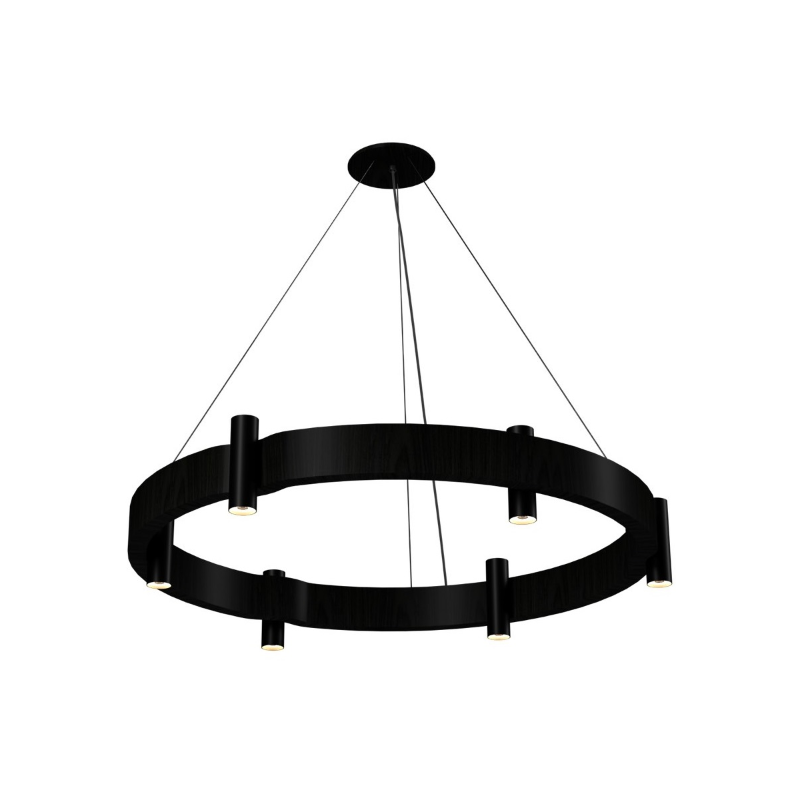 Accord 1497 Flow 12-lt 24" LED Pendant - Organic Black