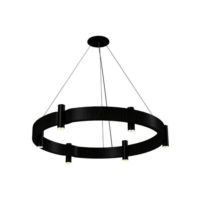 Accord 1497 Flow 12-lt 24" LED Pendant - Organic Black