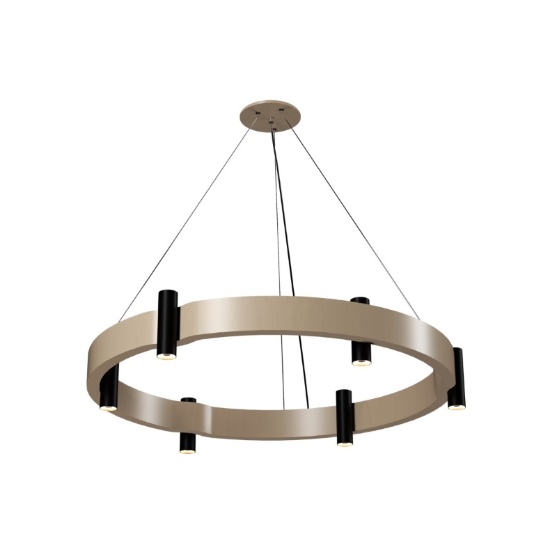 Accord 1497 Flow 12-lt 24" LED Pendant - Organic Cappuccino