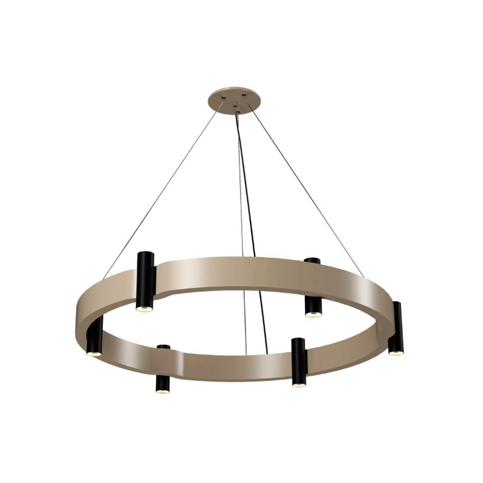 Accord 1497 Flow 12-lt 24" LED Pendant - Organic Cappuccino