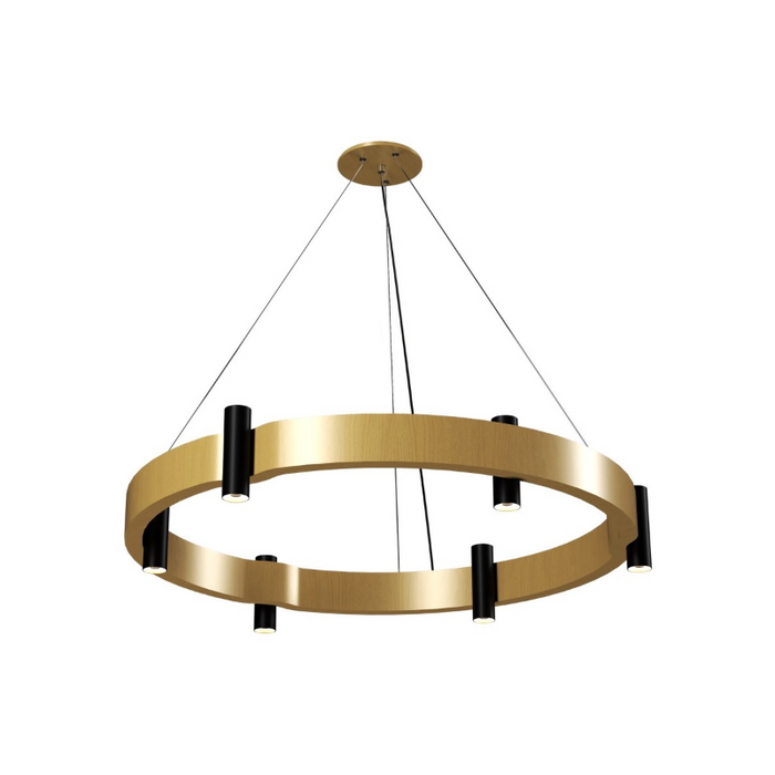 Accord 1497 Flow 12-lt 24" LED Pendant - Organic Gold