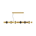 Accord 1501 Flow 12-lt 59" LED Pendant - Organic Gold