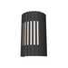 Accord 420 Slatted 2-lt 12" Tall LED Wall Light, E26 Base - Organic Lead Grey