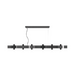 Accord 1501 Flow 12-lt 59" LED Pendant - Organic Lead Grey