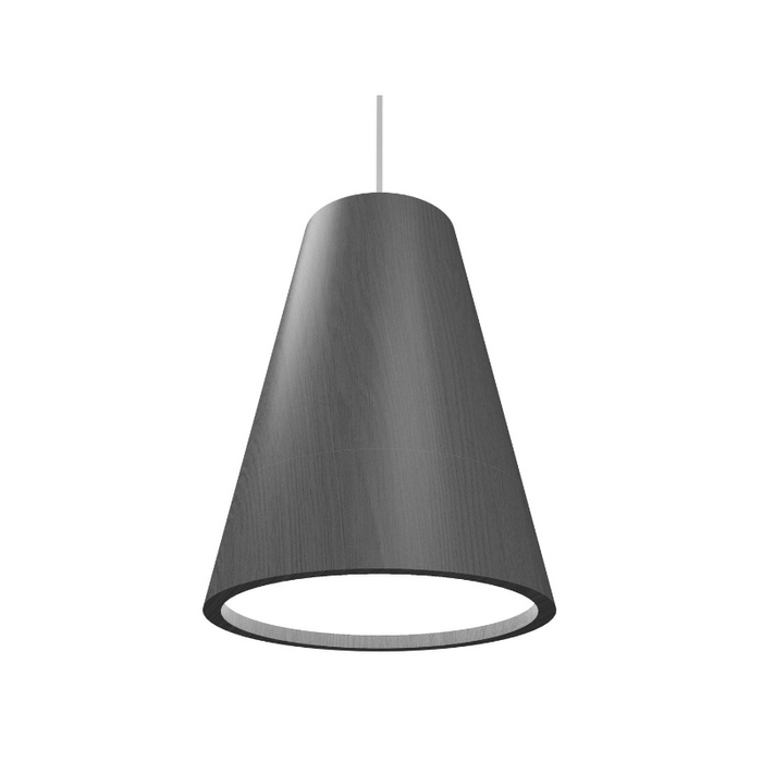 Accord 1130 Conical 1-lt 8" LED Pendant, E26 Base - Organic Lead Grey