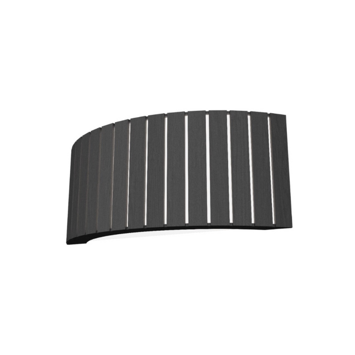 Accord 4039 Slatted 1-lt 16" LED Wall Light - Organic Lead Grey