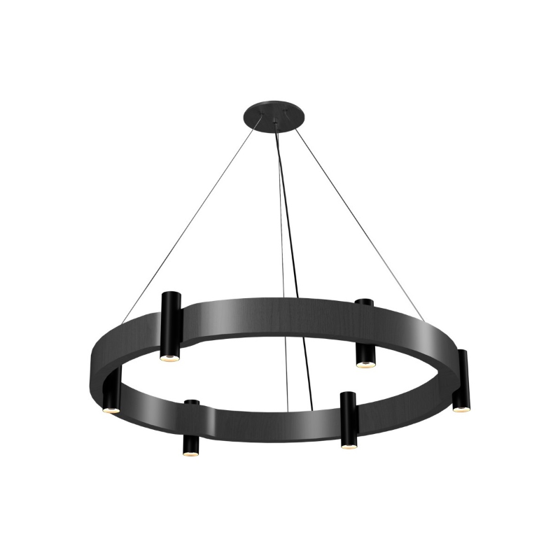 Accord 1497 Flow 12-lt 24" LED Pendant - Organic Lead Grey