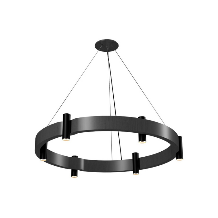 Accord 1497 Flow 12-lt 24" LED Pendant - Organic Lead Grey