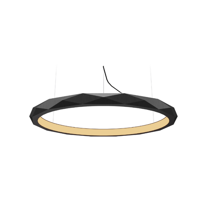 Accord 1356 Facet 1-lt 39" LED Pendant - Organic Lead Grey
